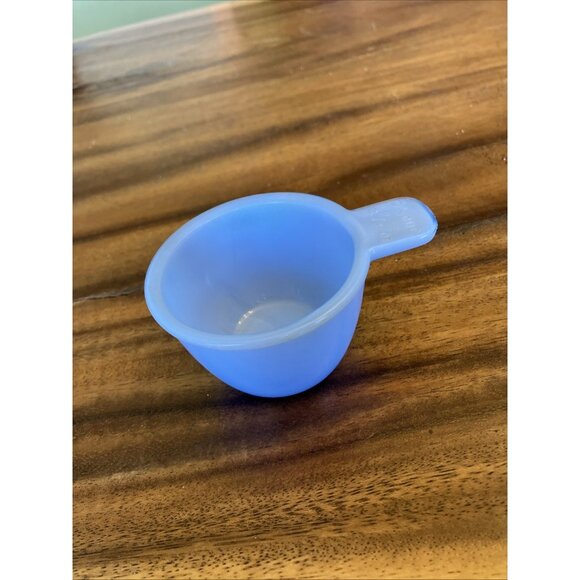 Vintage Delphite Blue Milk Glass 1/3 Cup Measuring Tab Handle - Picture 6 of 10